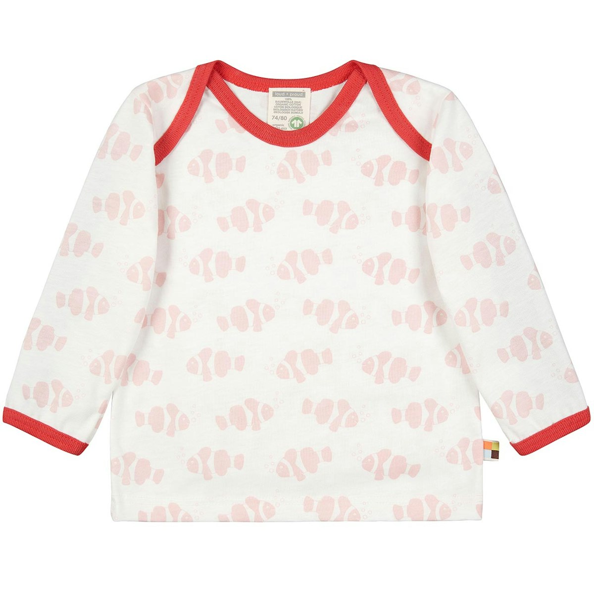 Leichtes Shirt langarm Fische in rosé/hell 62/68 Leichtes Shirt langarm Fische in rosé/hell 62/68