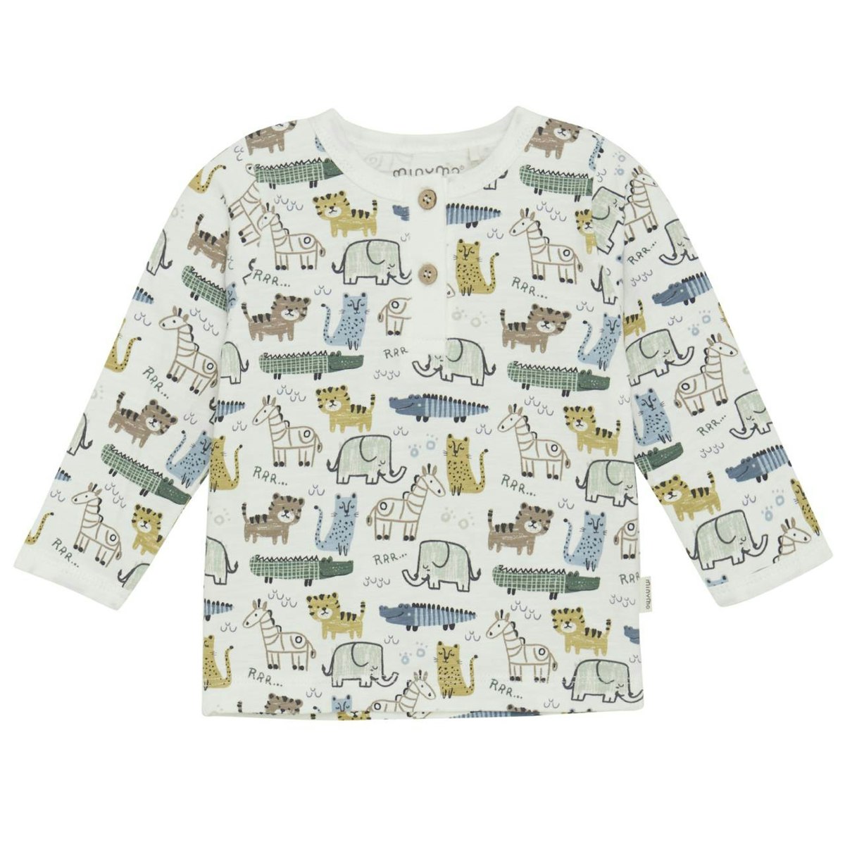 Leichtes Shirt langarm Tiere weiß 86 Leichtes Shirt langarm Tiere weiß 86