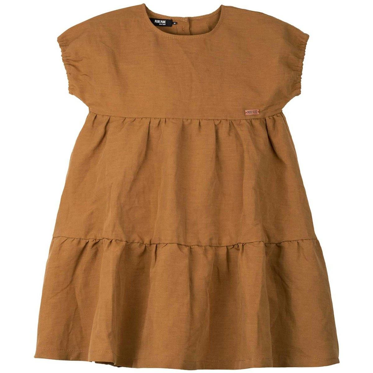 Leichtes Sommerkleid Leinen Baumwolle braun 98 Leichtes Sommerkleid Leinen Baumwolle braun 98