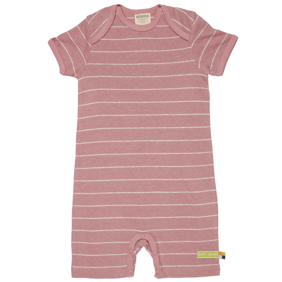 Leinen Spieler kurzarm rosa geringelt 62/68 Leinen Spieler kurzarm rosa geringelt 62/68