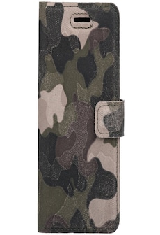 Lenovo / Motorola Moto G6 Plus / G6+- Surazo® Phone Case Genuine Leather- Military Camouflage Green