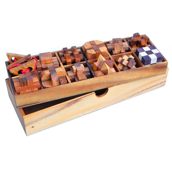 Leonardo's Mind Puzzles: Holz-Set 12 in 1 Leonardo's Mind Puzzles: Holz-Set 12 in 1