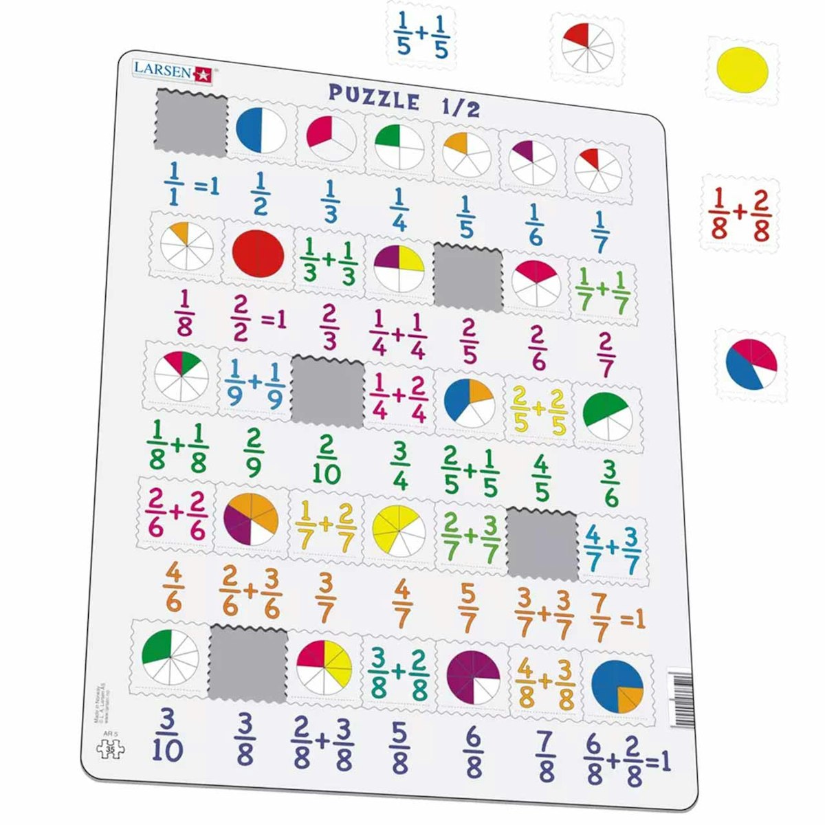 Lernpuzzle Bruchrechnen für Kinder ab 9 Jahre Lernpuzzle Bruchrechnen für Kinder ab 9 Jahre