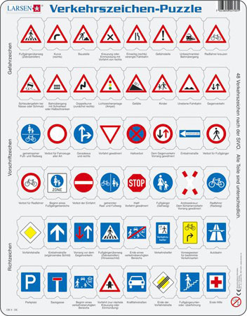 Lernpuzzle - Deutsche Verkehrszeichen