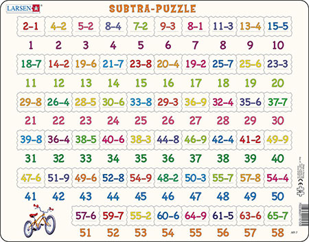 Lernpuzzle - Rechnen lernen - Subtraktion