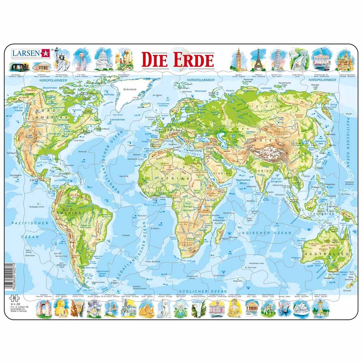 Lernpuzzle Weltkarte für Kinder ab 6 Jahre Lernpuzzle Weltkarte für Kinder ab 6 Jahre