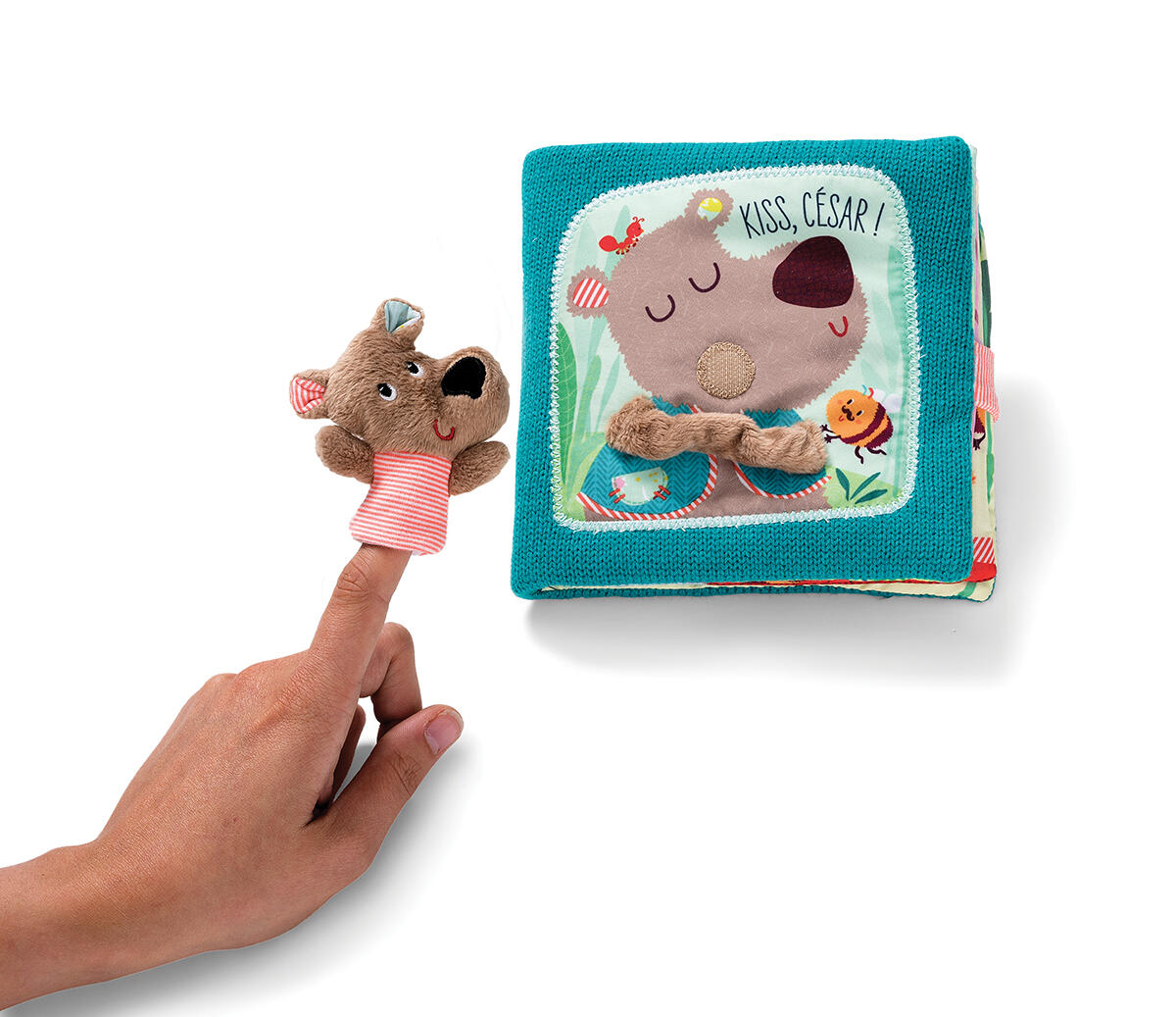 Lilliputiens - Stoffbuch mit Fingerpuppe César Lilliputiens - Stoffbuch mit Fingerpuppe César