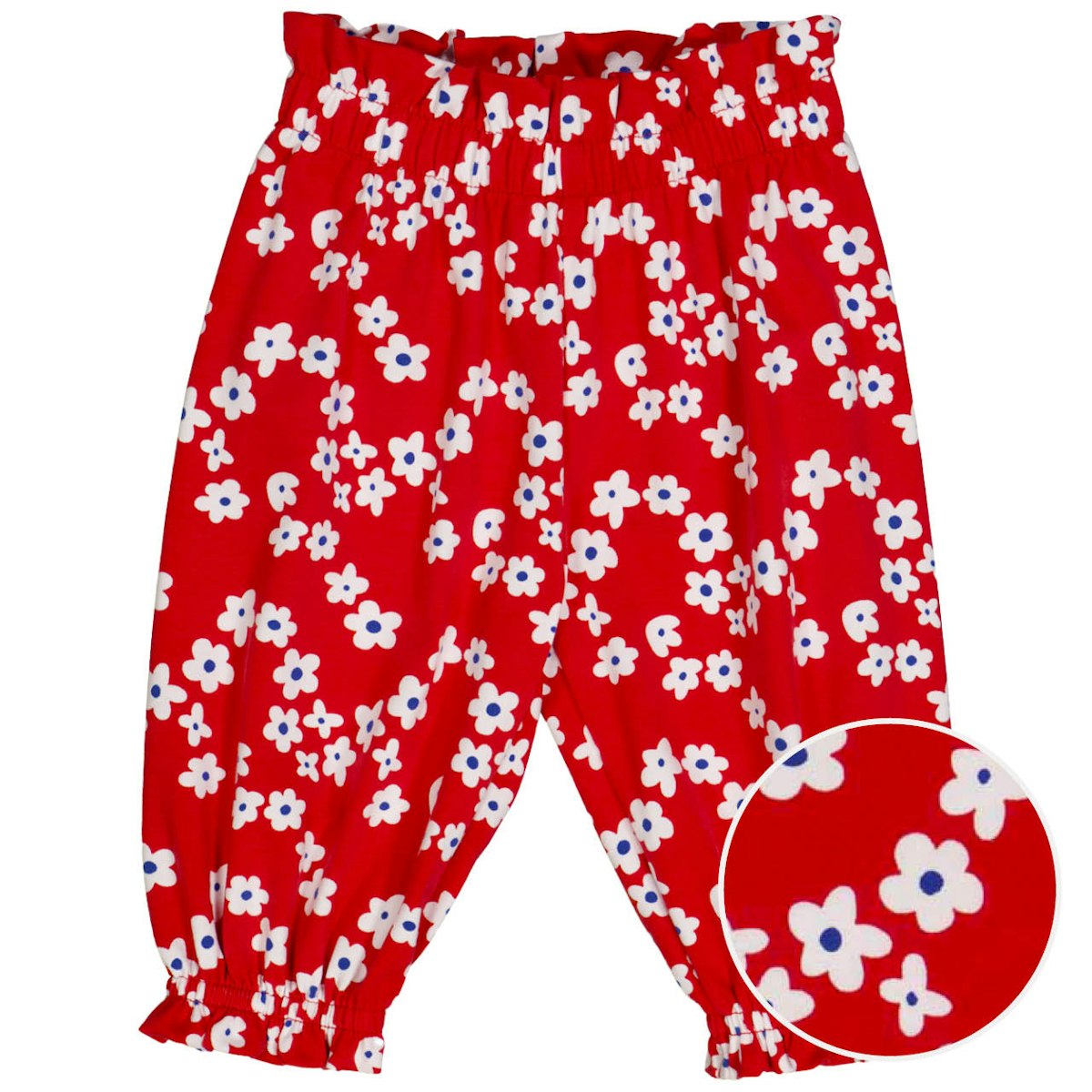 Lockere Blümchen Hose rot 80 Lockere Blümchen Hose rot 80