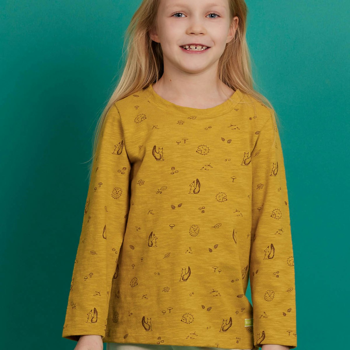 Lockeres Langarmshirt currygelb 86/92 Lockeres Langarmshirt currygelb 86/92