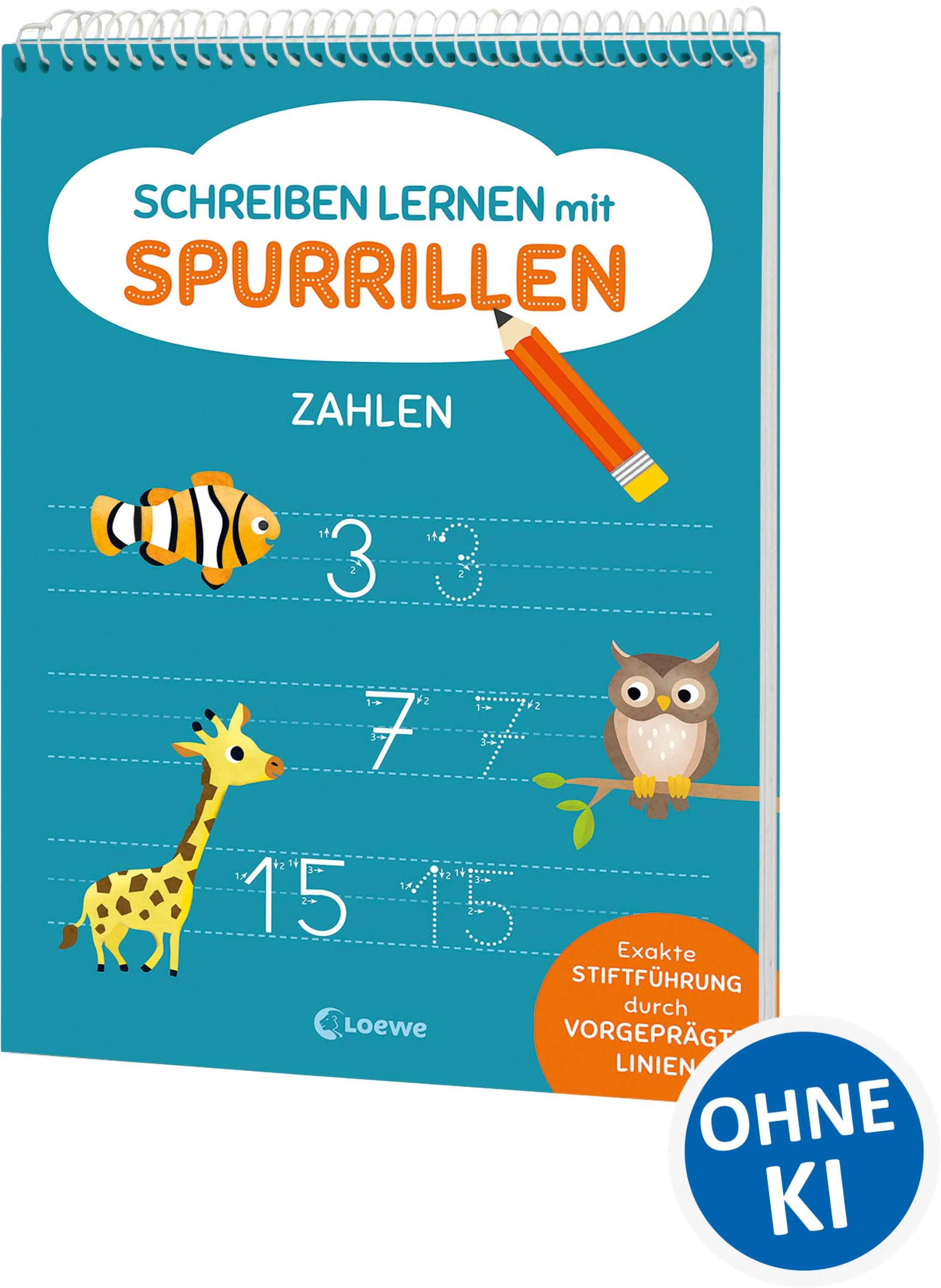 Loewe Verlag - Schreiben lernen mit Spurrillen - Zahlen Loewe Verlag - Schreiben lernen mit Spurrillen - Zahlen