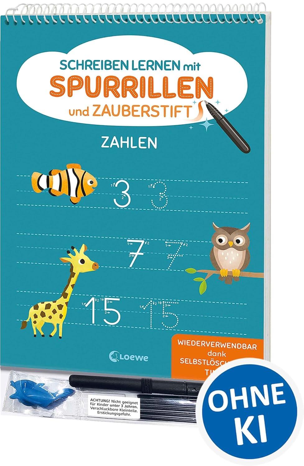 Loewe Verlag - Schreiben lernen mit Spurrillen und Zauberstift - Zahlen Loewe Verlag - Schreiben lernen mit Spurrillen und Zauberstift - Zahlen