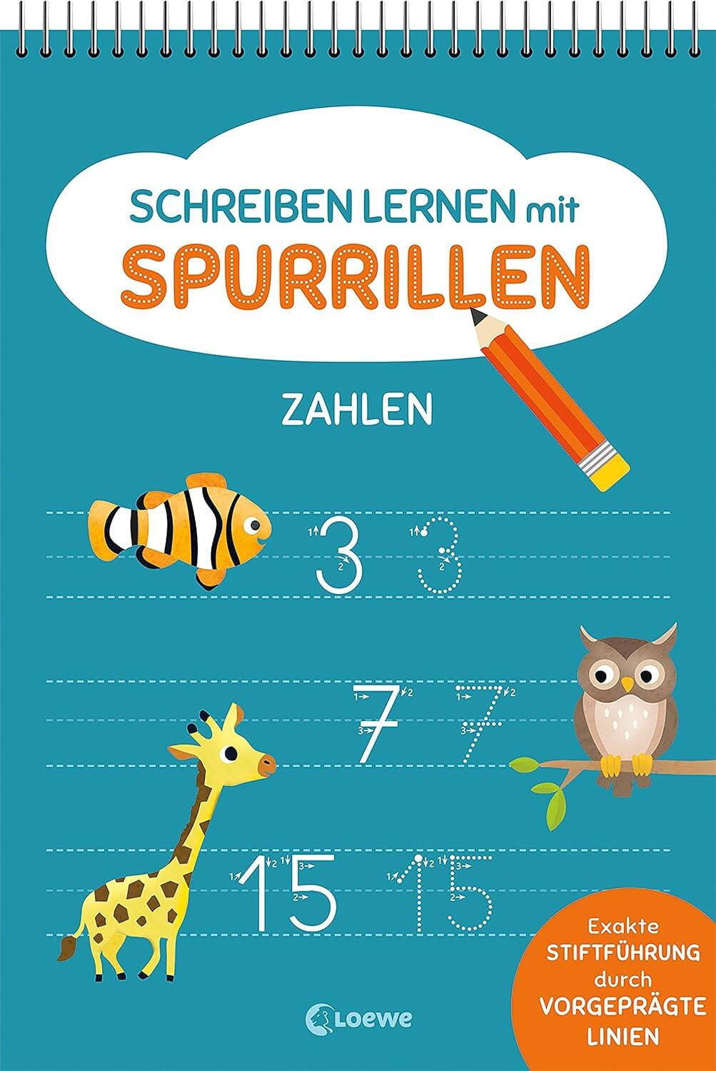 Loewe Verlag - Zahlen, Schreiben lernen mit Spurrillen - Zahlen Loewe Verlag - Zahlen, Schreiben lernen mit Spurrillen - Zahlen