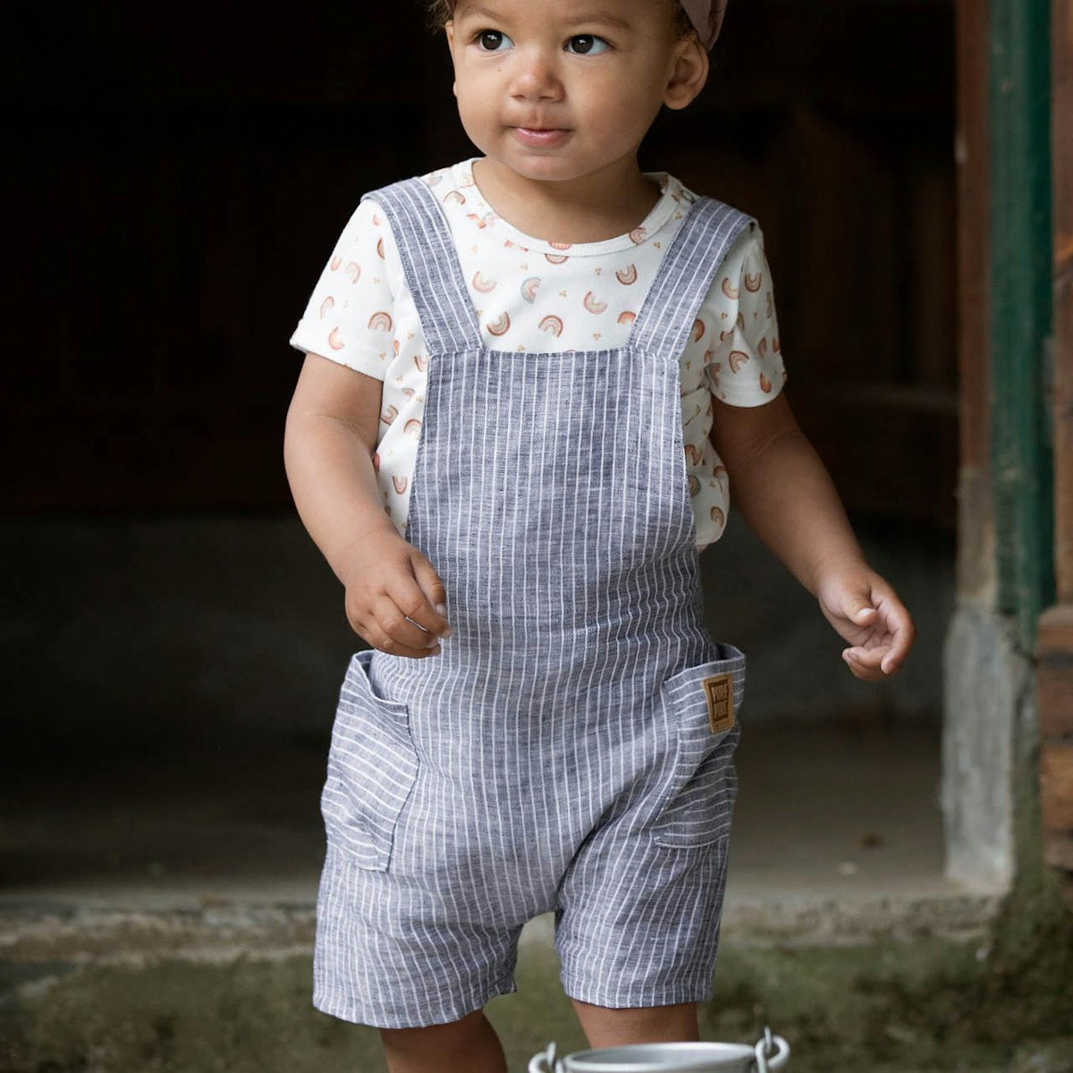 Luftig, lockere Latzhose Leinen marine 86 Luftig, lockere Latzhose Leinen marine 86