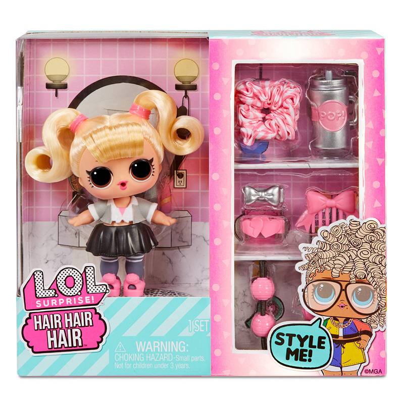 MGA LOL Surprise Hair Hair Hair Sammelpuppe - Puppe mit Haaren zum Frisieren - 10 Überraschungen zum Auspacken - Inkl. Outfit und Accessoires