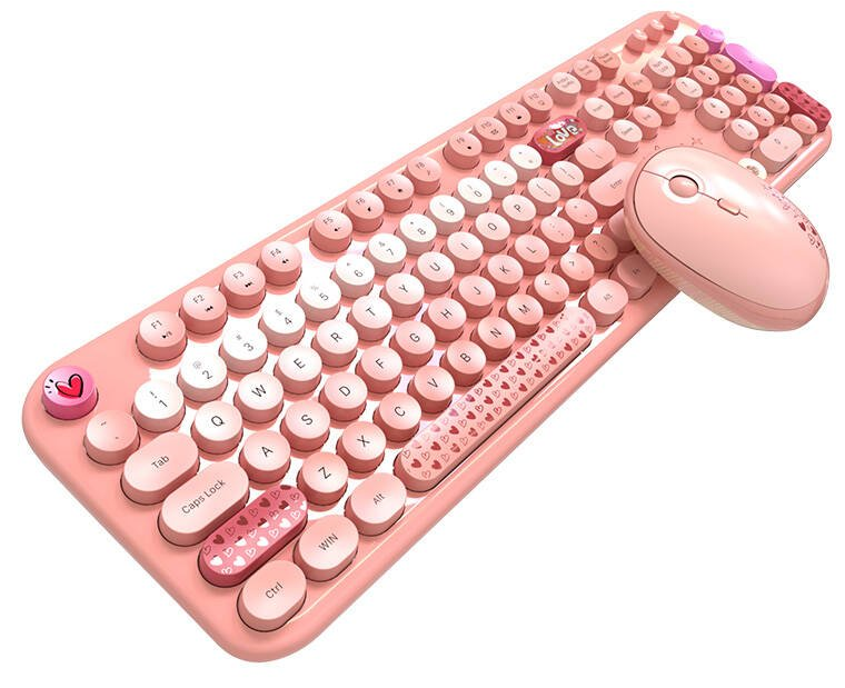 MOFII Tastatur Wireless Keyboard + Mouse - Lovely Pink Accessories für Kinder MOFII Tastatur Wireless Keyboard + Mouse - Lovely Pink Accessories für Kinder