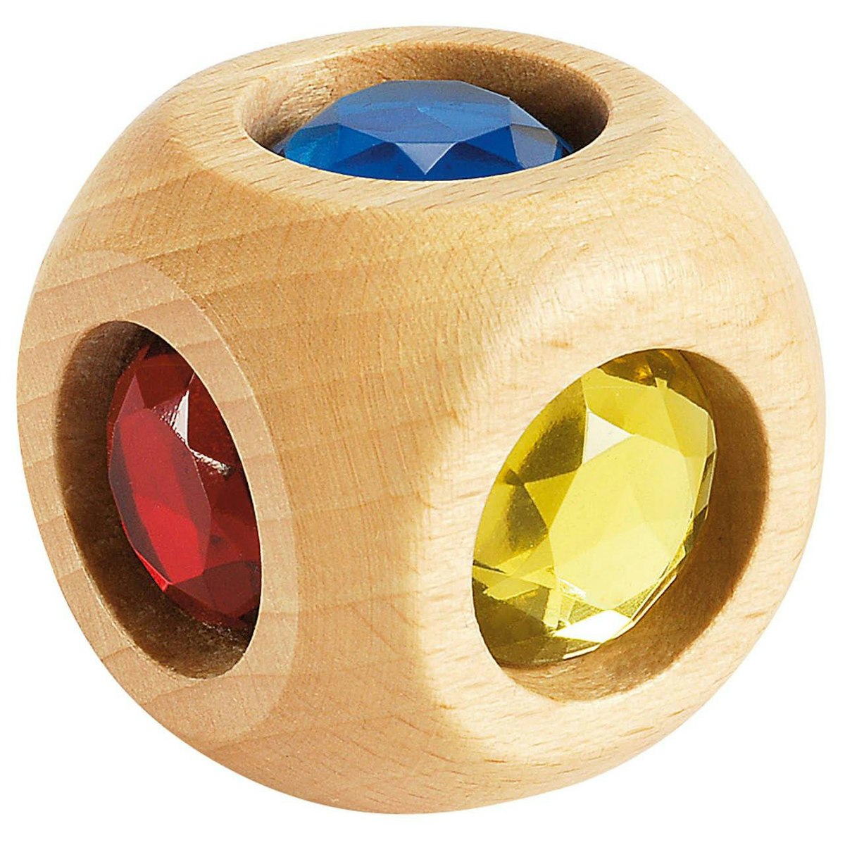 Märchenwürfel aus Holz und Glitzersteinen 3,5 cm Märchenwürfel aus Holz und Glitzersteinen 3,5 cm