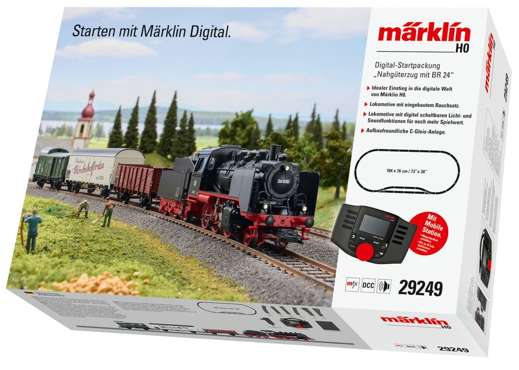 Märklin 29249 Digital-Startpackung "Nahgüterzug mit BR 24" Epoche III DB H0 MoBa