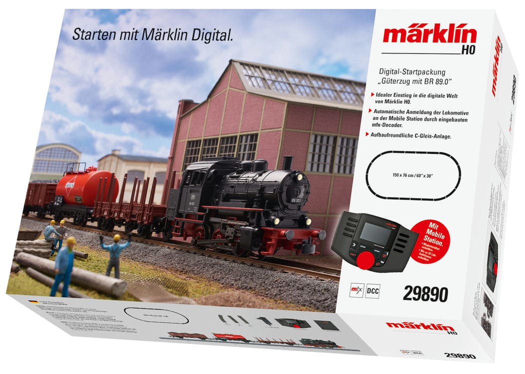 Märklin 29890 Digital-Startpackung "Güterzug mit BR 89.0" DB H0 Märklin 29890 Digital-Startpackung "Güterzug mit BR 89.0" DB H0