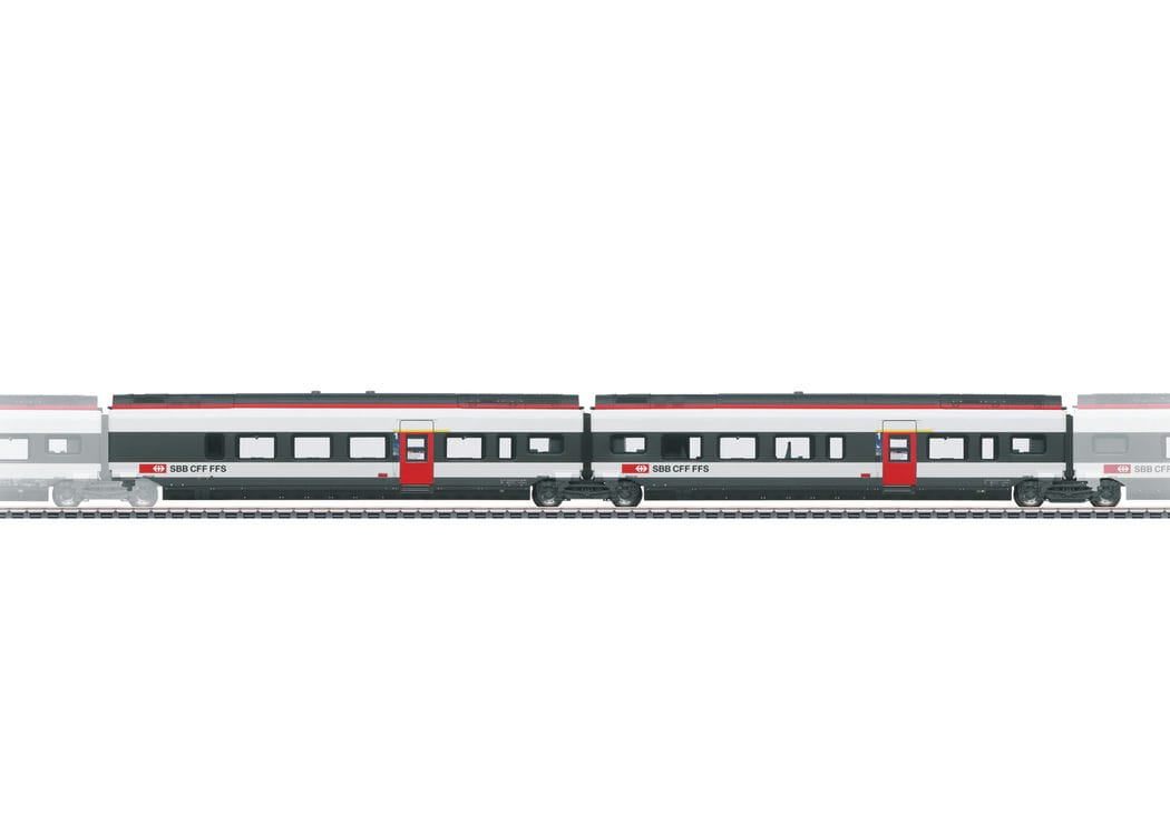 Märklin 43453 Ergänzungswagen-Set 3 zum RABe 501 022 "Giruno" SBB H0 MoBa Märklin 43453 Ergänzungswagen-Set 3 zum RABe 501 022 "Giruno" SBB H0 MoBa