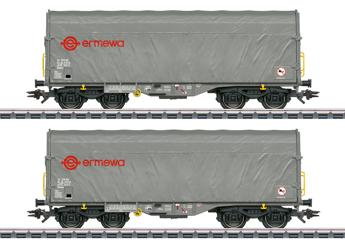 Märklin 47230 Schiebeplanenwagen Set Shimmns "Firma Ermewa SA" NL H0 Modelleisenbahn Märklin 47230 Schiebeplanenwagen Set Shimmns "Firma Ermewa SA" NL H0 Modelleisenbahn
