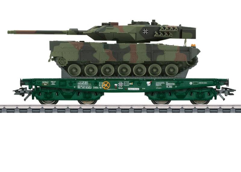 Märklin 48871 Schwerlast-Flachwagen Rlmmps mit Leopard Panzer 3 DB AG H0 MoBa