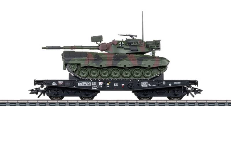 Märklin 48876 Schwerlast-Flachwagen Rlmmps 650 mit Leopard Panzer 1A1 DB H0 MoBa