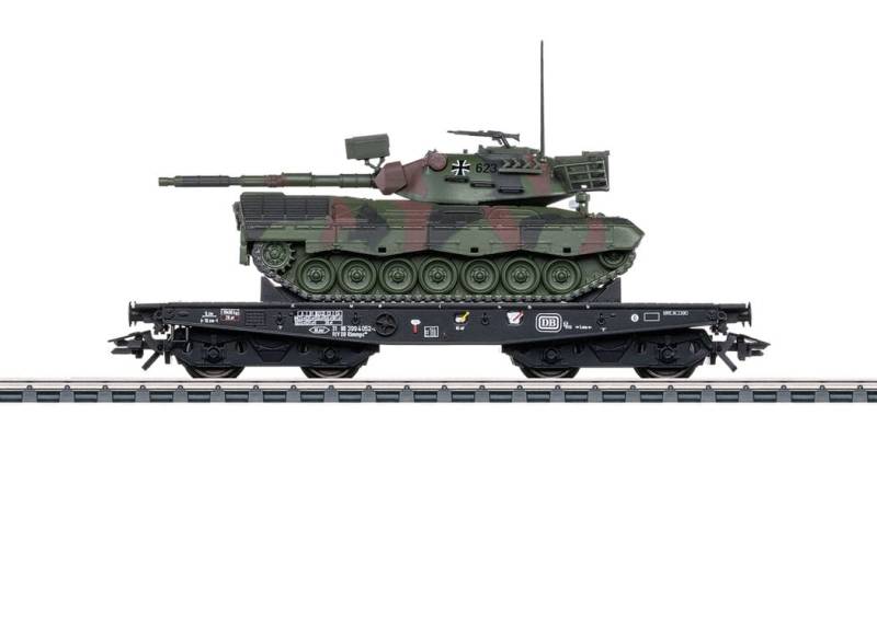 Märklin 48877 Schwerlast-Flachwagen Rlmmps 650 mit Leopard Panzer 1A1 DB H0 MoBa