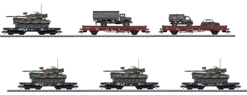 Märklin Güterzug "Militärtransport" DB Epoche IV H0 Modelleisenbahn