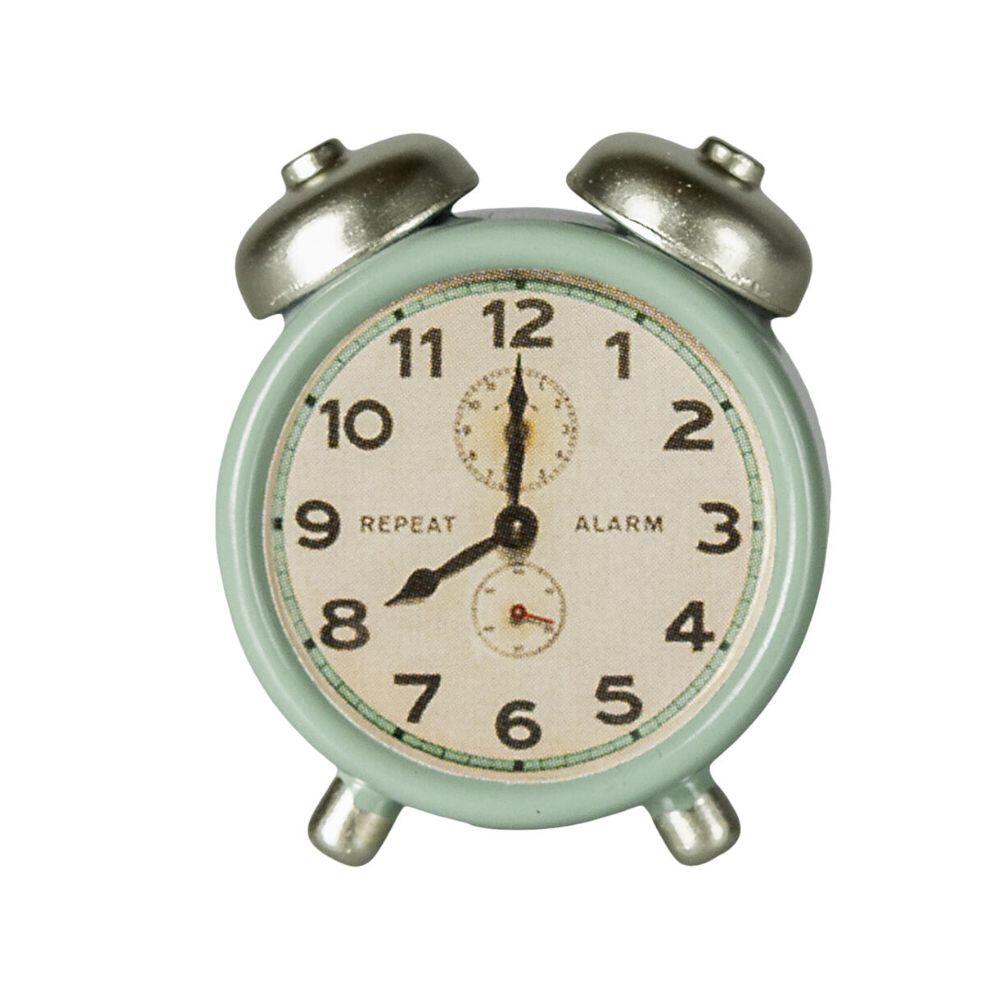 Maileg - Miniatur-Wecker, Maus-Puppenhaus, mint Maileg - Miniatur-Wecker, Maus-Puppenhaus, mint