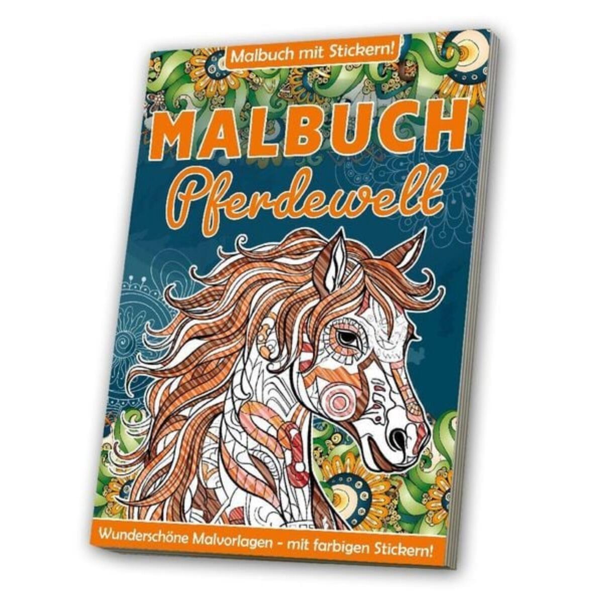 Malbuch mit Stickern Pferde Malbuch mit Stickern Pferde