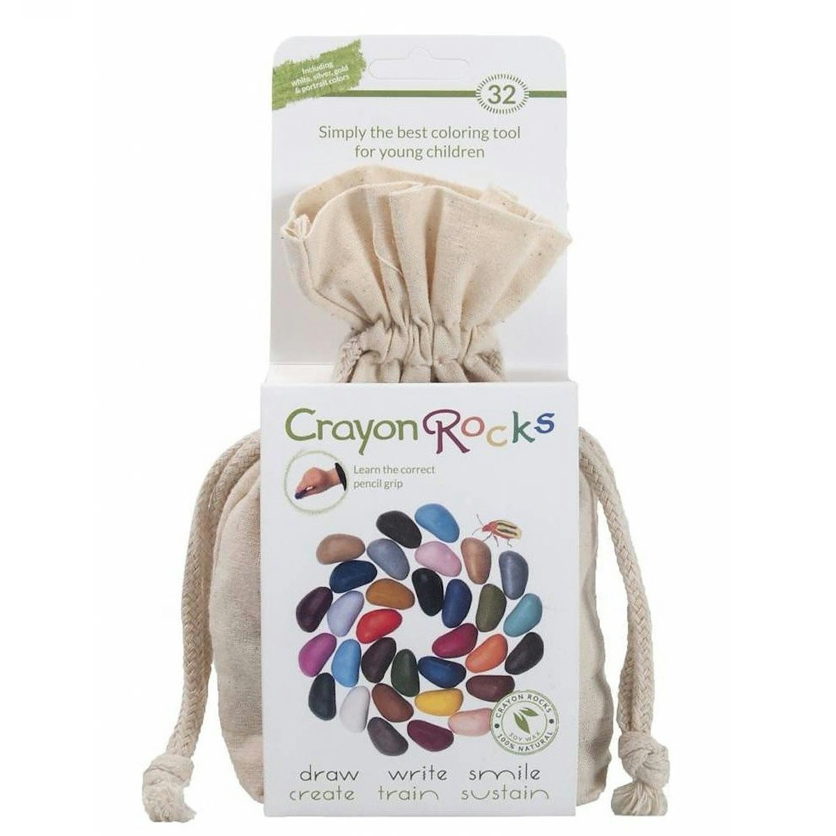 Malsteine Malkreide im Baumwollsack 32 Stück Malsteine Malkreide im Baumwollsack 32 Stück