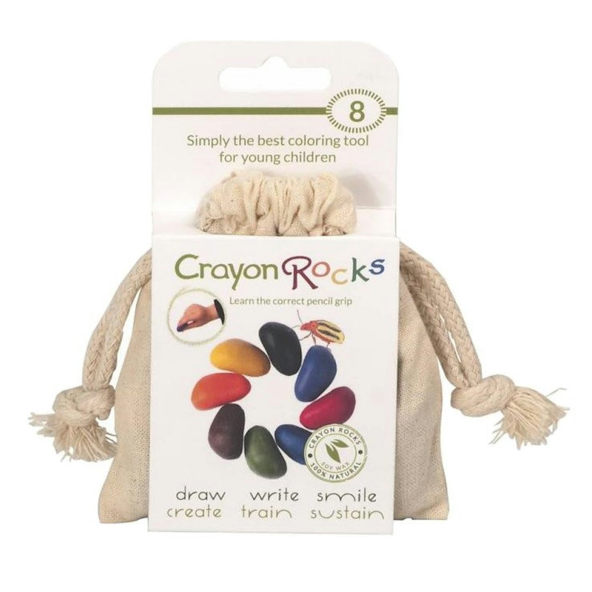 Malsteine Malkreide im Baumwollsack 8 Stück Malsteine Malkreide im Baumwollsack 8 Stück