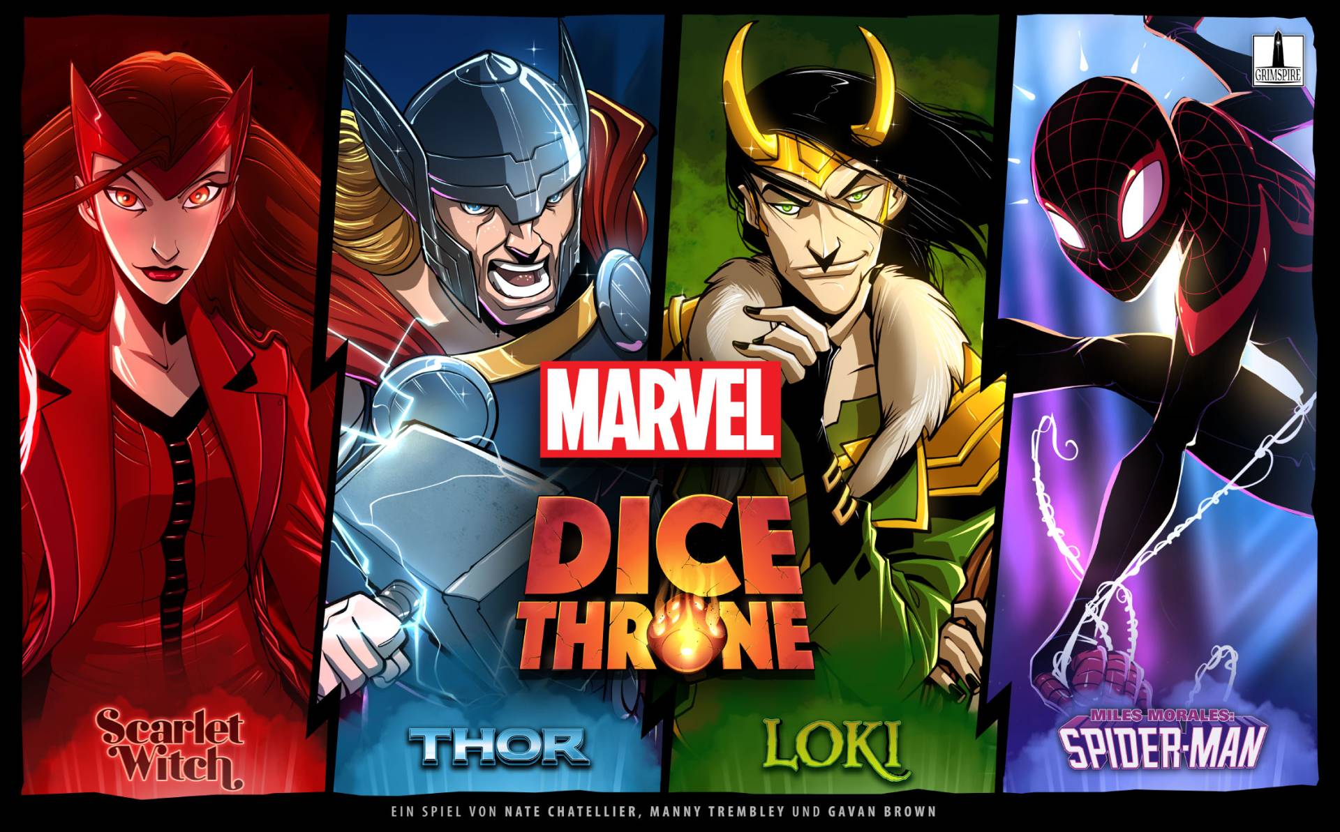 Marvel Dice Throne: Scarlet Witch, Thor, Loki & Spider-Man