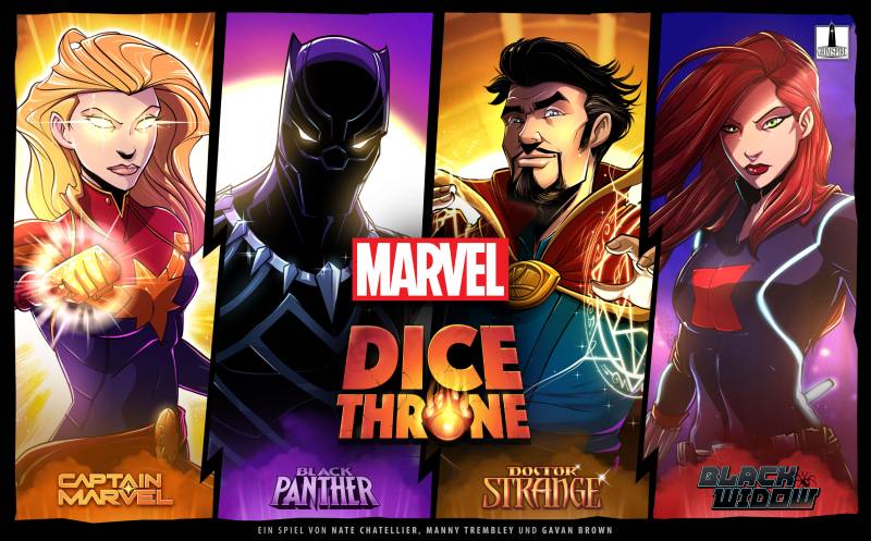 Marvel Dice Throne: Captain Marvel, Black Panther, Doctor Strange & Black Widow