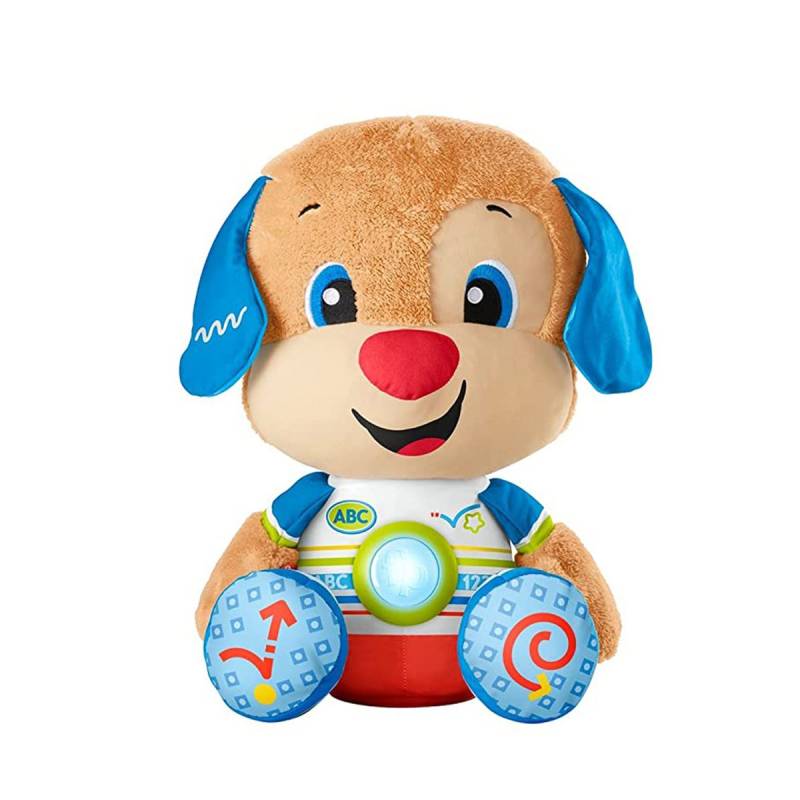 Mattel - Fisher-Price- Plüschfigur mit Licht und Sound, 40cm, Lernspaß Riesen-Hündchen