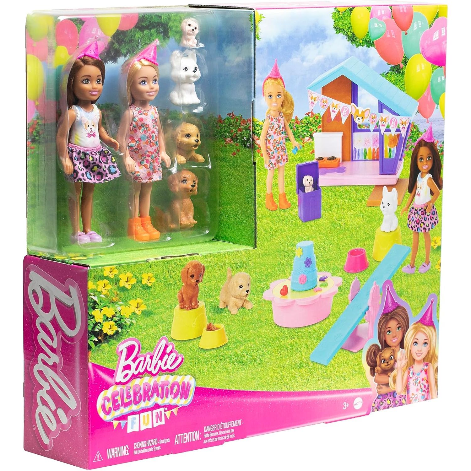 Mattel - HJY88 - Barbie Celebration Fun Chelsea Hundeparty