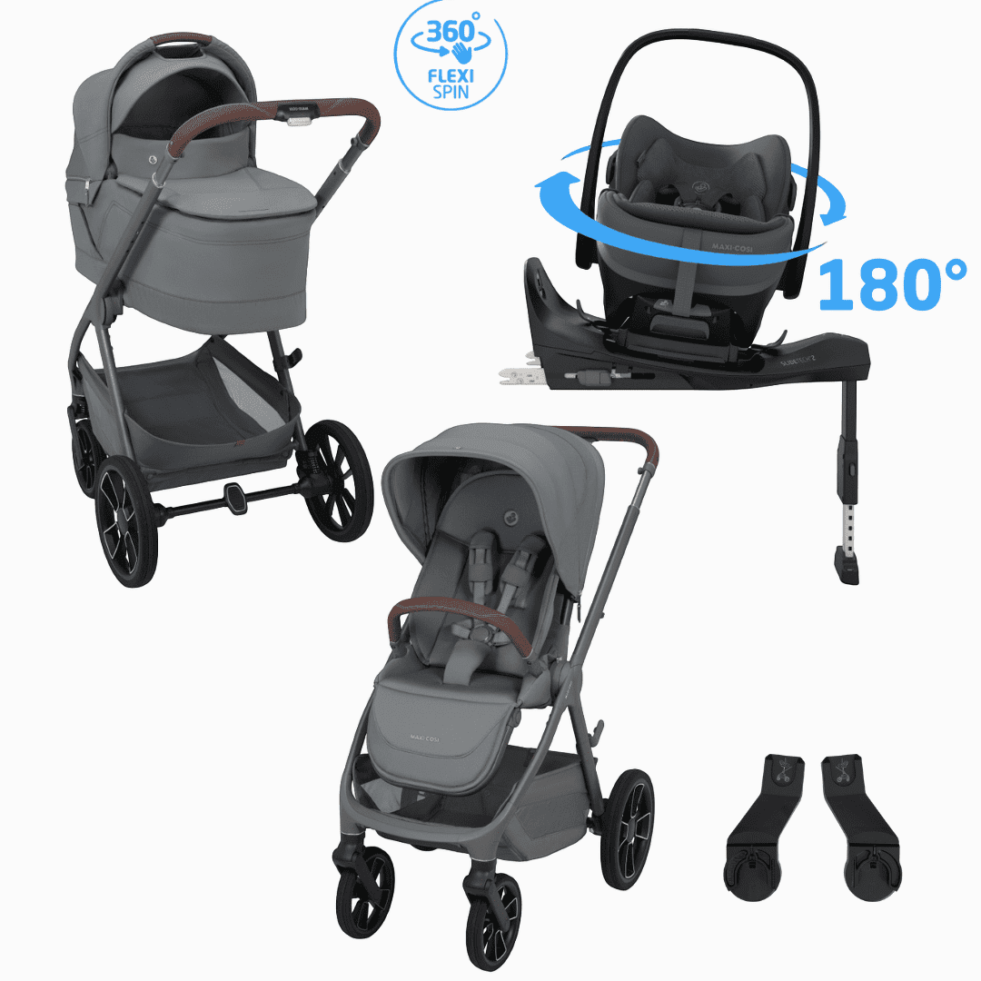 Maxi Cosi Oxford + 5in1 Kinderwagen-Set Moon Graphite inkl. Babyschale Moon Graphite und Base Maxi Cosi Oxford + 5in1 Kinderwagen-Set Moon Graphite inkl. Babyschale Moon Graphite und Base