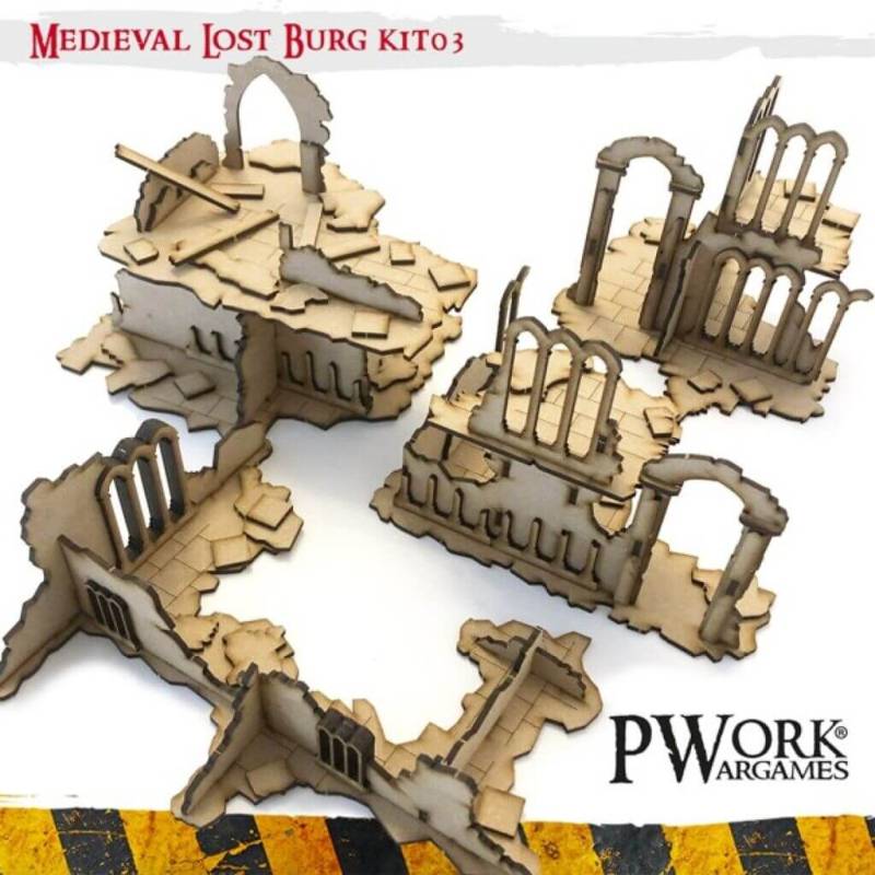 Medieval Lost Burg 03 - MDF Terrain Scenery