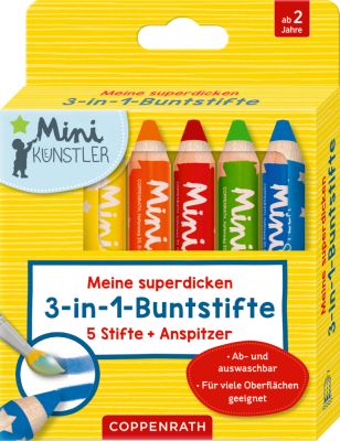 Meine superdicken 3-in-1-Buntstifte - Mini-Künstler