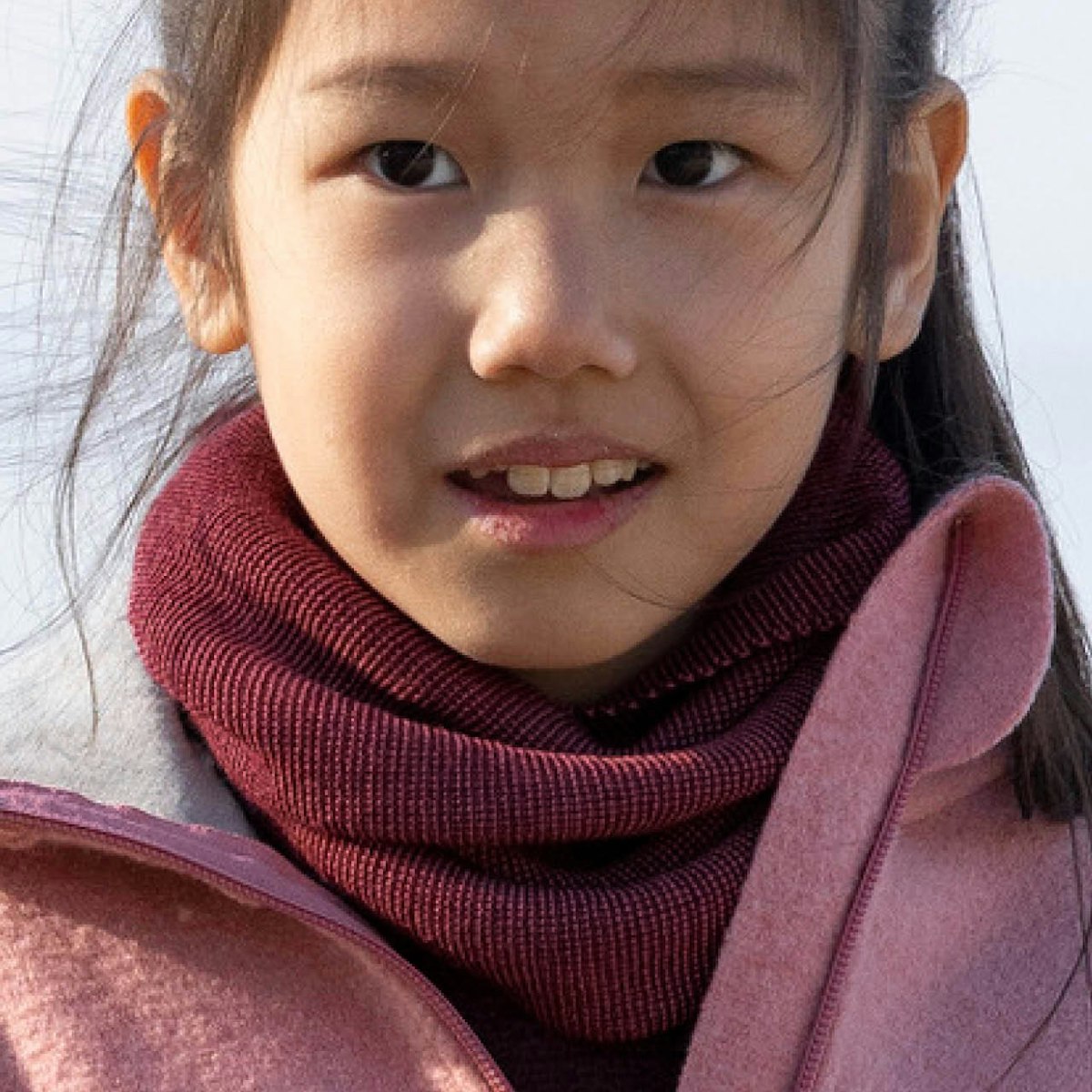 Melierter Strick Woll Schlauchschal anliegend ab 1-10 Jahre Melierter Strick Woll Schlauchschal anliegend ab 1-10 Jahre