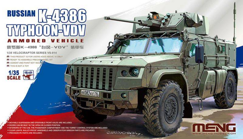 Meng Russian K-4386 Typhoon-VDV Armored Vehicle 1/35 VS-014 Fahrzeug Jeep