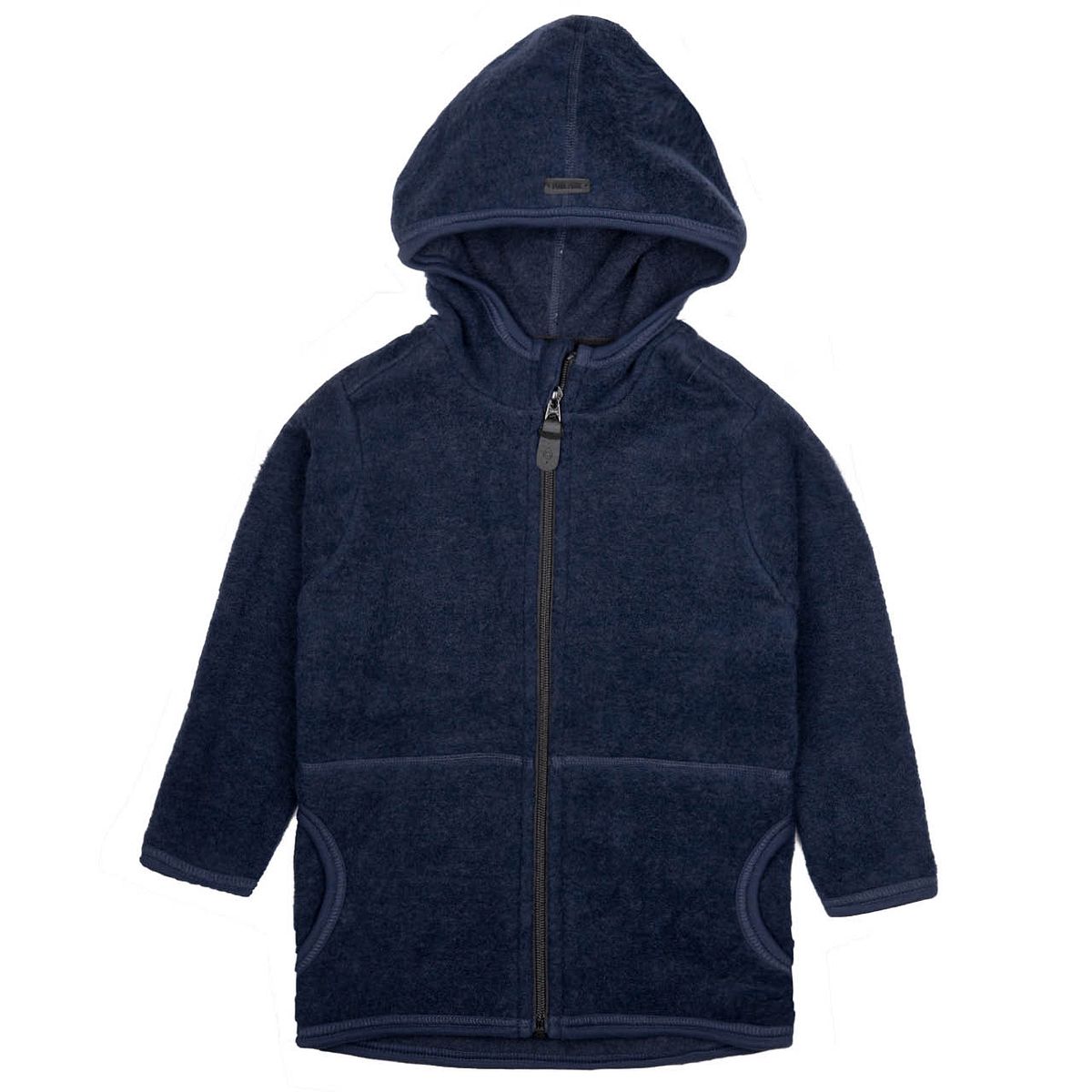 Merinowolle Fleece Jacke Kapuze marine 110/116 Merinowolle Fleece Jacke Kapuze marine 110/116
