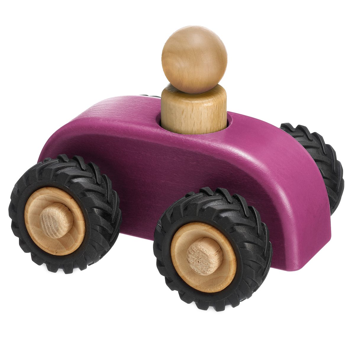 Micro Car lila mit Holzfigur 11 cm Micro Car lila mit Holzfigur 11 cm