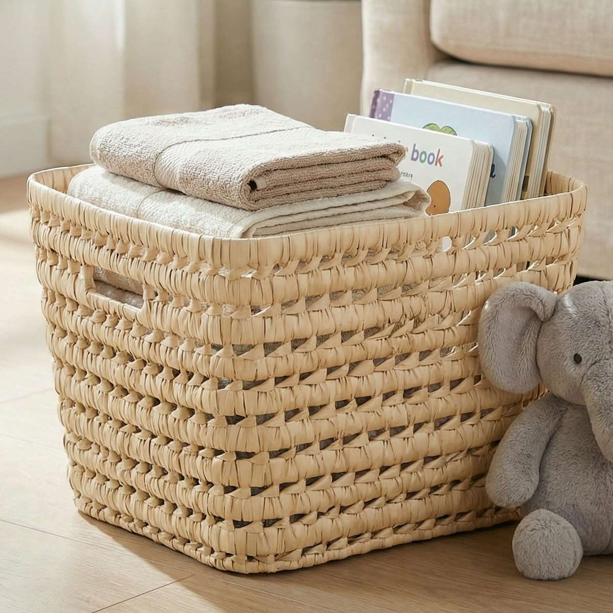 Mittlerer Aufbewahrungskorb quadratisch 37x30 x19 cm Mittlerer Aufbewahrungskorb quadratisch 37x30 x19 cm