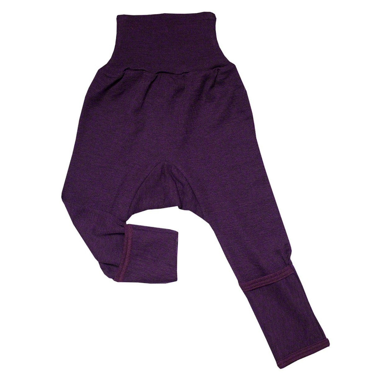 Mitwachsende Wolle Seide Hose lila Kratzschutz 50/56 Mitwachsende Wolle Seide Hose lila Kratzschutz 50/56