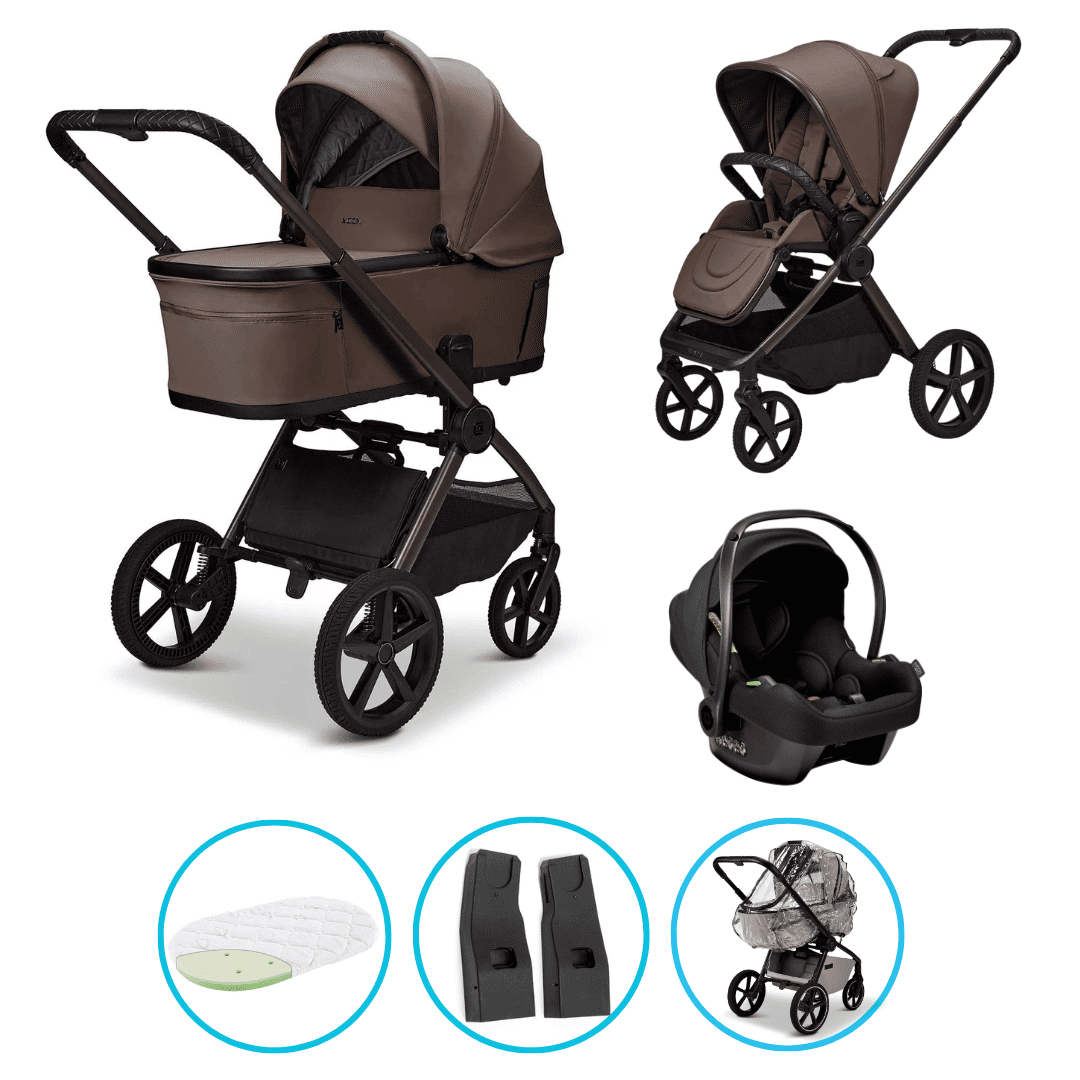 Moon GIO Fold 3in 1 Kombikinderwagen Greige mit Babyschale Cosmo 2.0 und Lightweight-Rädern inkl. GRATIS Regenverdeck Moon GIO Fold 3in 1 Kombikinderwagen Greige mit Babyschale Cosmo 2.0 und Lightweight-Rädern inkl. GRATIS Regenverdeck