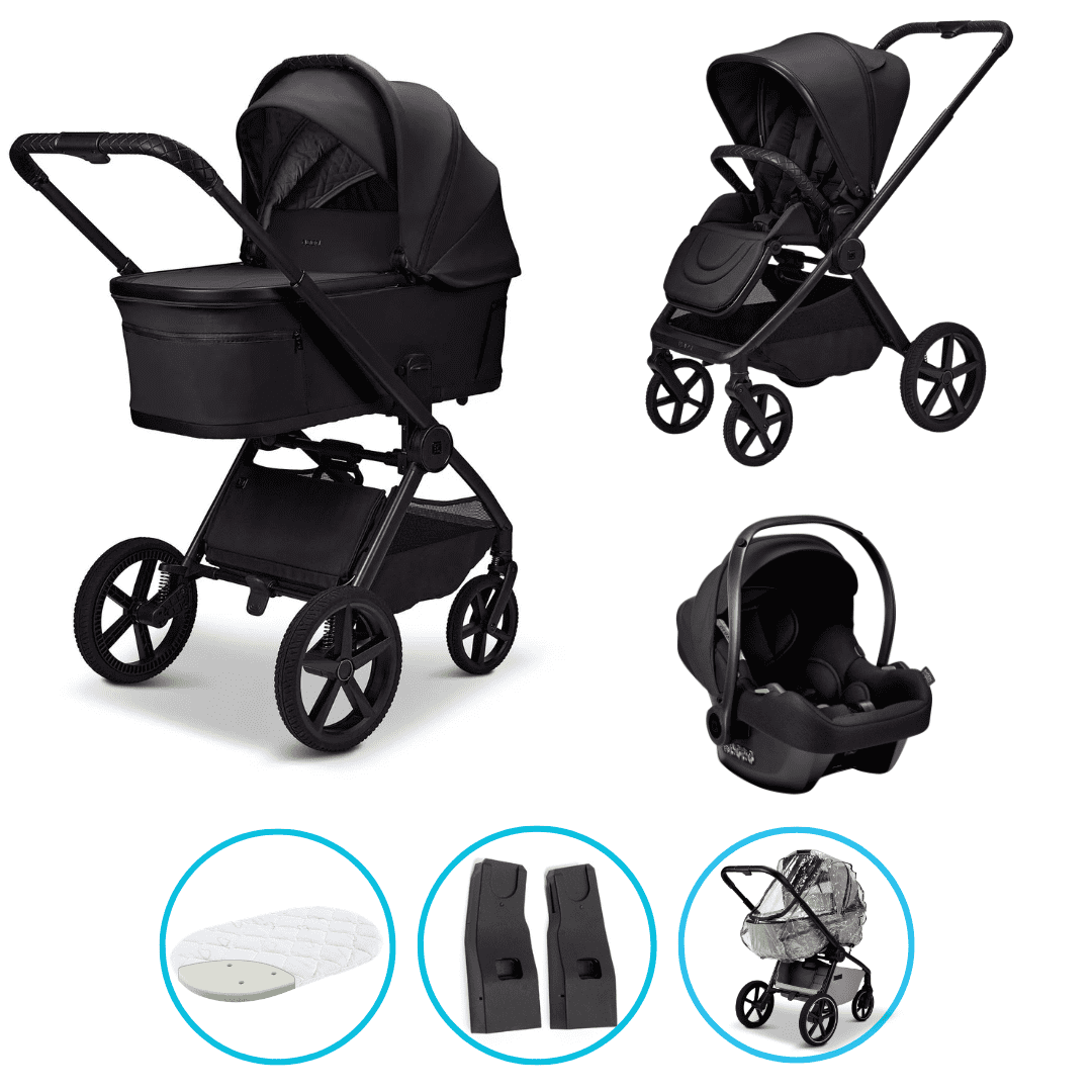 Moon GIO Fold 3in 1 Kombikinderwagen Onyx Black mit Babyschale Cosmo 2.0 und Lightweight-Rädern inkl. GRATIS Regenverdeck Moon GIO Fold 3in 1 Kombikinderwagen Onyx Black mit Babyschale Cosmo 2.0 und Lightweight-Rädern inkl. GRATIS Regenverdeck