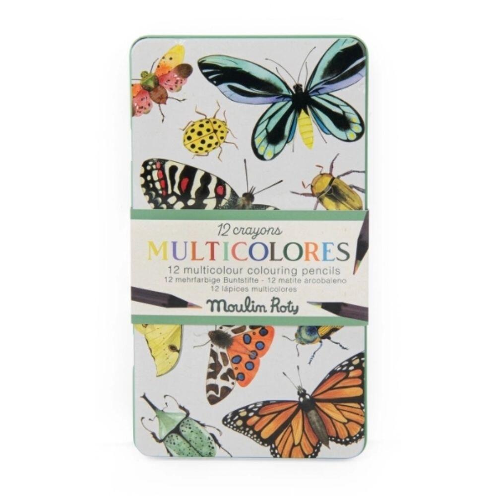 Moulin Roty - 12 mehrfarbige Buntstifte Moulin Roty - 12 mehrfarbige Buntstifte