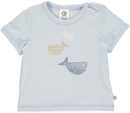 Müsli Baby T-Shirt GOTS Whale breezy