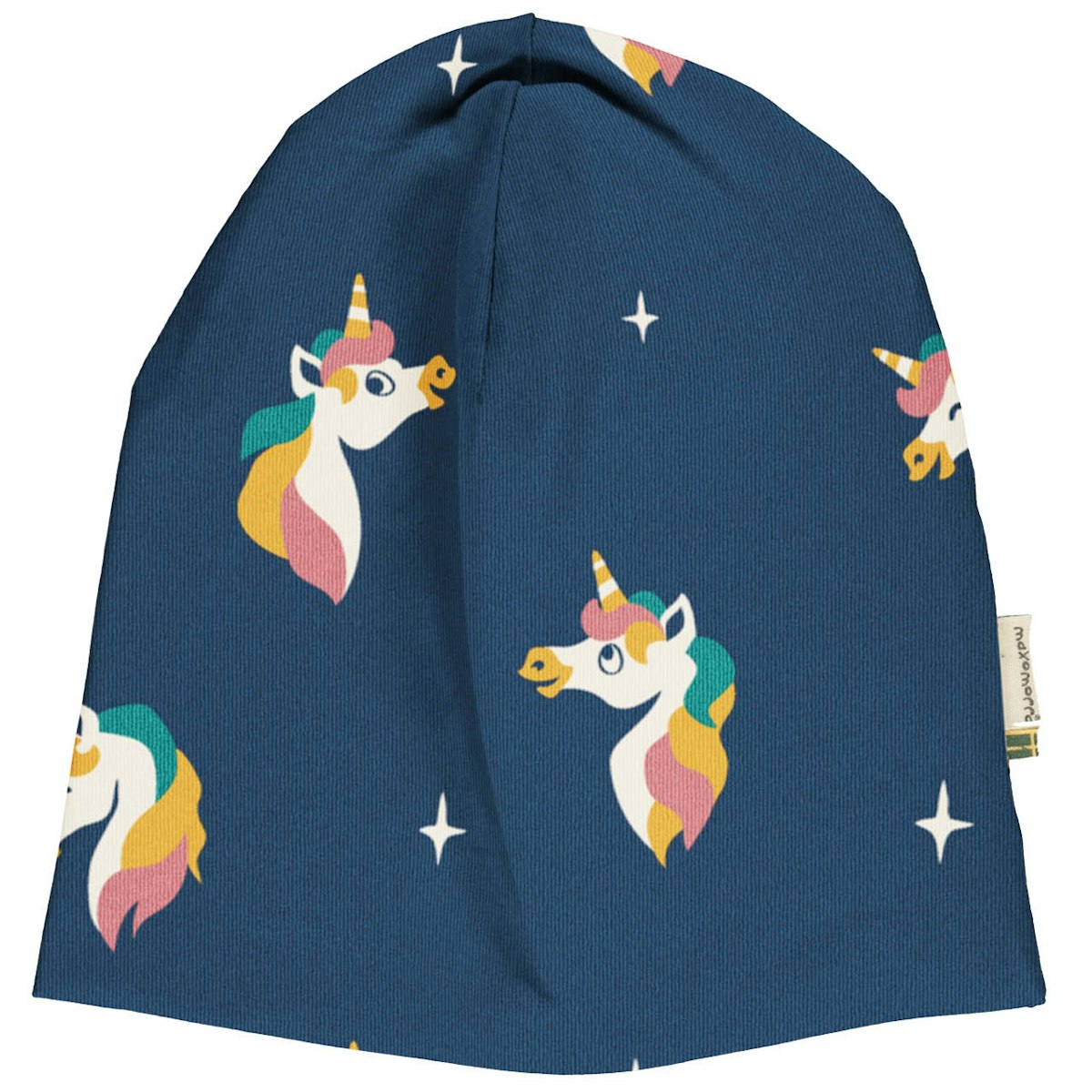 Mütze mit Alloverprint Einhörner in blau 52/54 Mütze mit Alloverprint Einhörner in blau 52/54